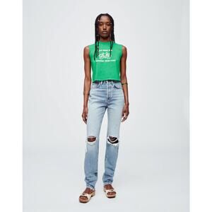 NEW! RE/DONE Super High Drainpipe Size 28 Destroy Wrecking Blue $325 msrp G18-2